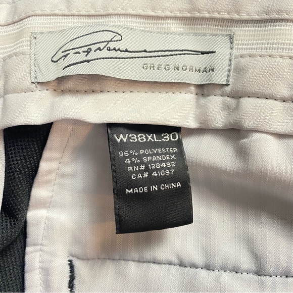 Greg Norman Dress Pants Mens 38 Black Solid Classic Fit Flat Front Straight Leg - Picture 3 of 15